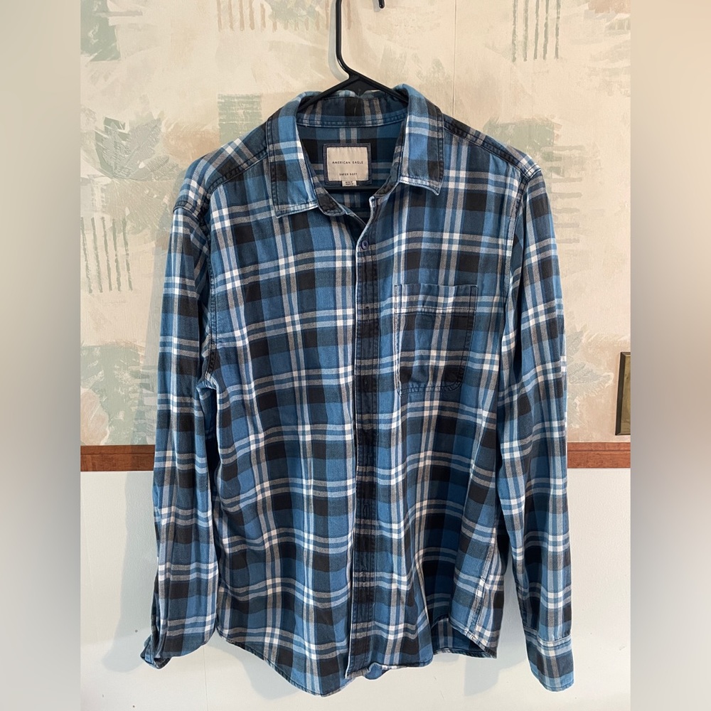 American Eagle Blue Flannel